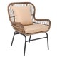 Πολυθρόνα "SALSA MAX" wicker σε χρώμα φυσικό 64x67x87