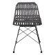 Καρέκλα κήπου "SALSA" wicker σε χρώμα γκρι 48x59x80