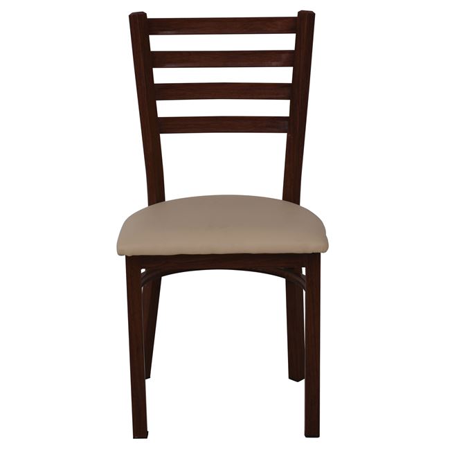 Καρέκλα "NATURALE" μεταλλικη και pu σε χρώμα μπεζ 53x51x80