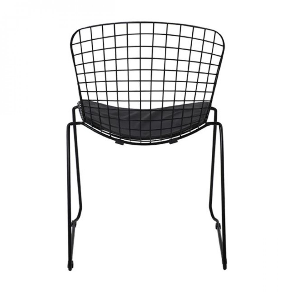 Καρέκλα "SAXON" μεταλλική σε μαύρο χρώμα 60x61x83