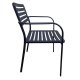 Πολυθρόνα "ROMA" μεταλλική σε μαύρο χρώμα 56x55x80
