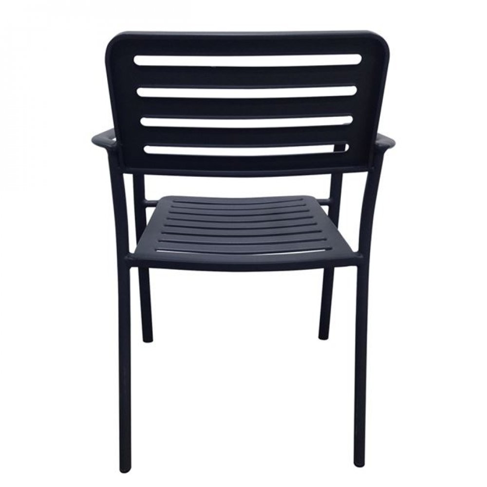 Πολυθρόνα "ROMA" μεταλλική σε μαύρο χρώμα 56x55x80