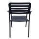 Πολυθρόνα "ROMA" μεταλλική σε μαύρο χρώμα 56x55x80