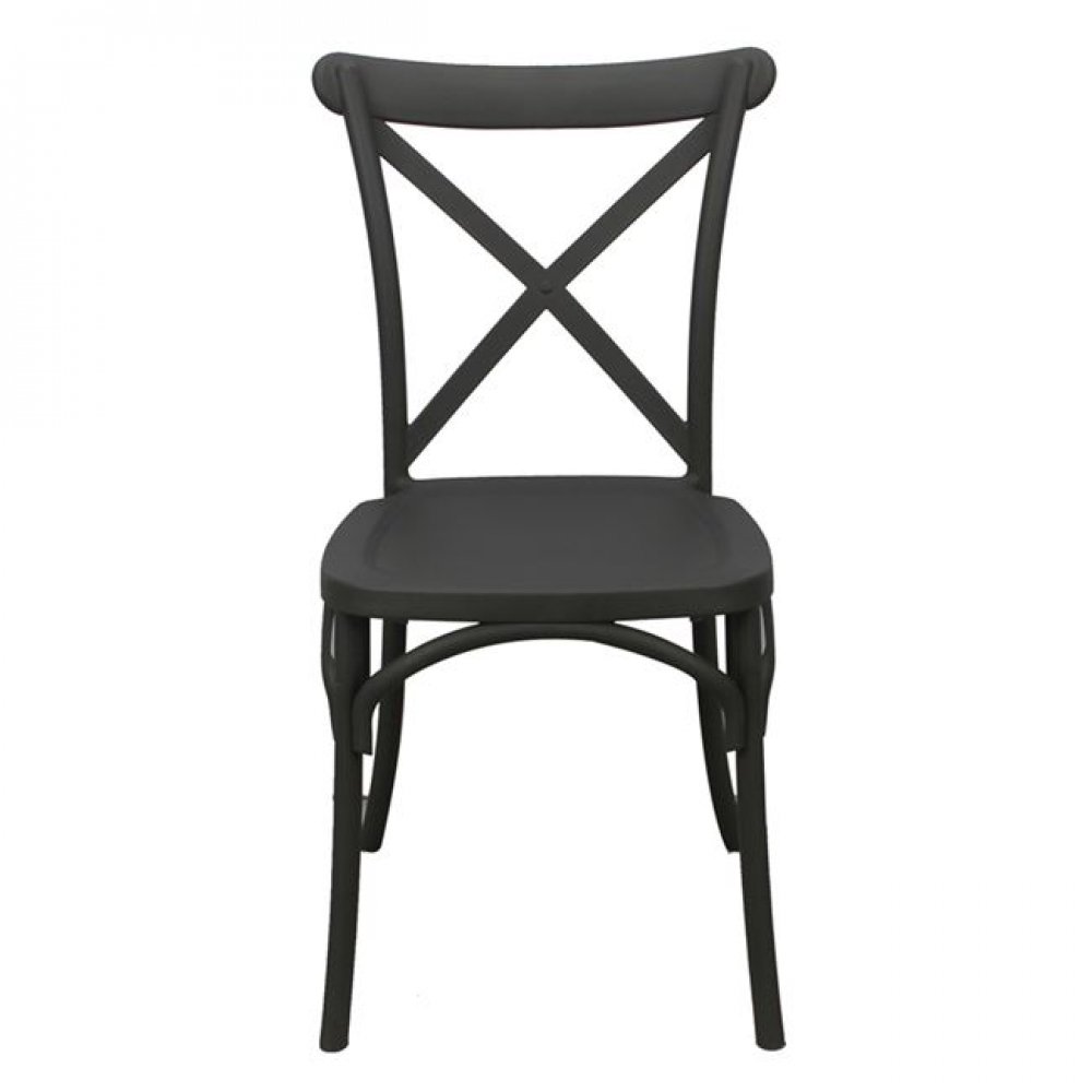 Καρέκλα "DESTINY" πολυπροπυλενίου σε χρώμα ανθρακί 48x55x91