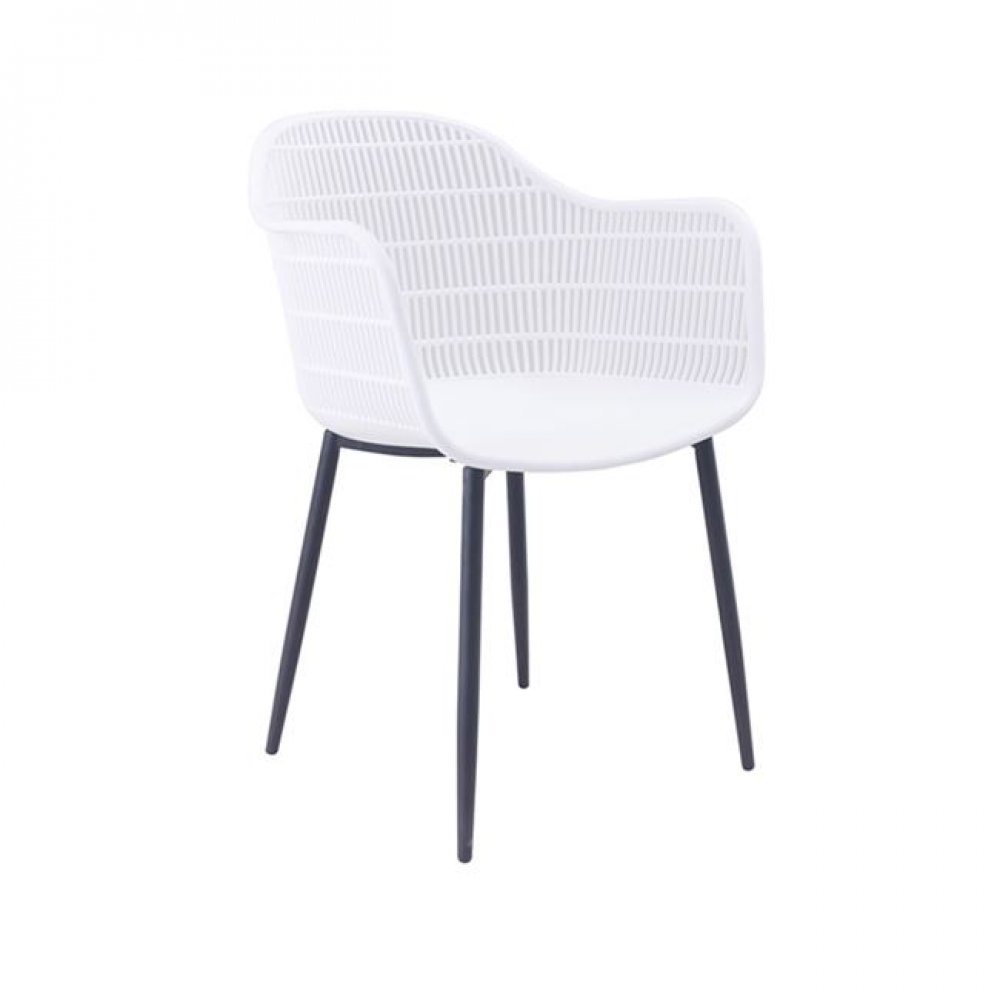 Πολυρθρόνα "BERRY" μεταλλική-πολυπροπυλενίου σε χρώμα tortora 55x63x85