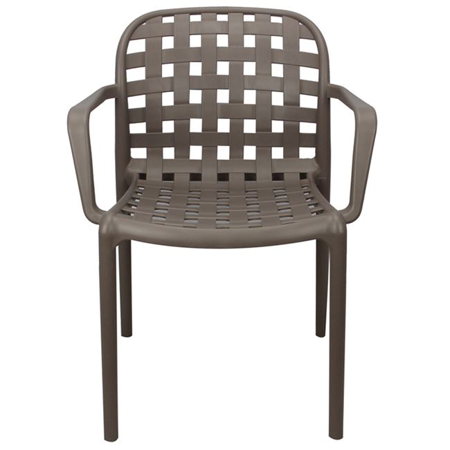 Πολυθρόνα "DENON" πολυπροπυλενίου σε καφέ-mocha χρώμα 58x57x82