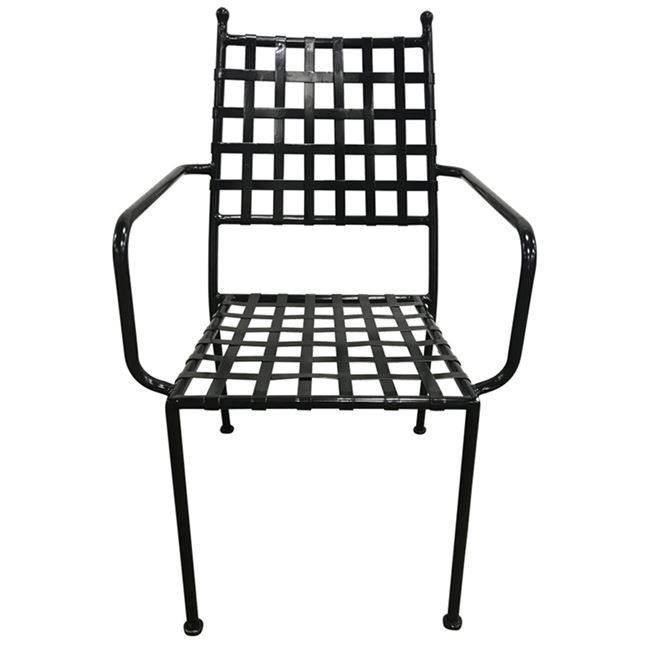 Πολυθρόνα "PATON" μεταλλική-mesh σε μαύρο χρώμα 57x65x92