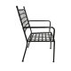 Πολυθρόνα "PATON" μεταλλική-mesh σε μαύρο χρώμα 57x65x92