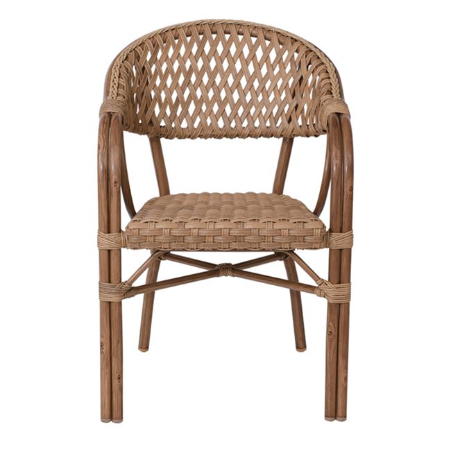 Πολυθρόνα "VEGERA" rattan σε χρώμα φυσικό 56x60x84
