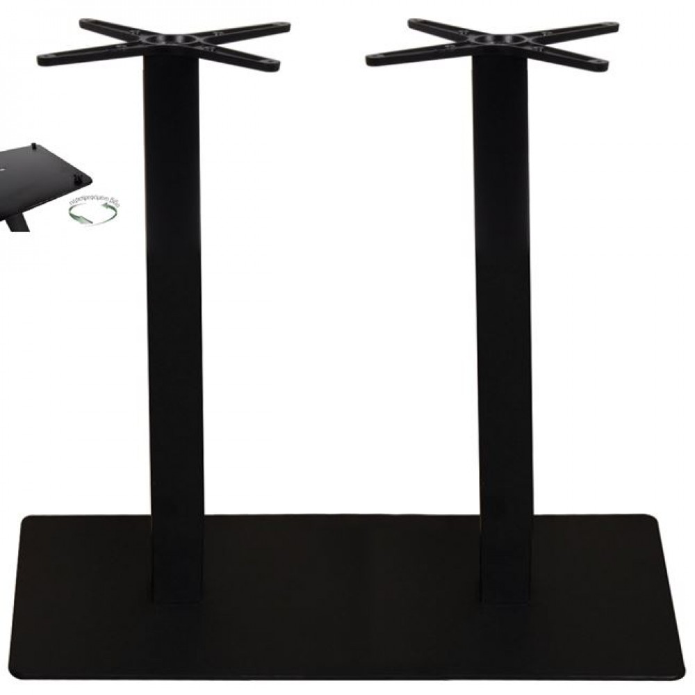 Βάση τραπεζιού "PRATO-R" μεταλλική σε μαύρο χρώμα 40x70x73