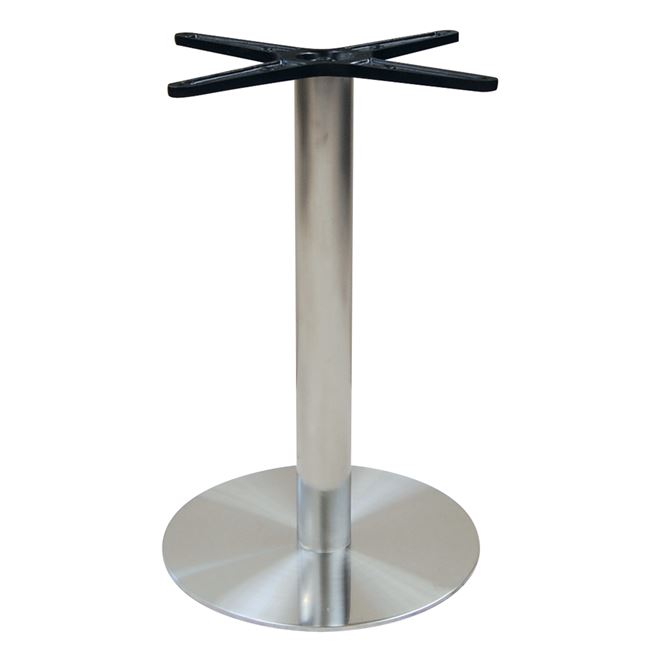 Βάση τραπεζιού "PLASMA" μεταλλική σε inox χρώμα 45x72