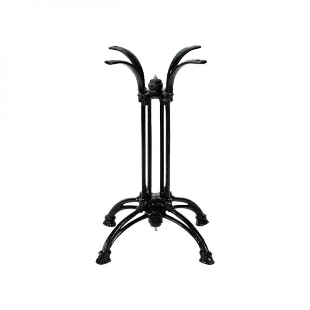 Βάση τραπεζιού "ΤΕΤΡΑΝΥΧΟ" μαντεμένια σε μαύρο χρώμα 56x56x71