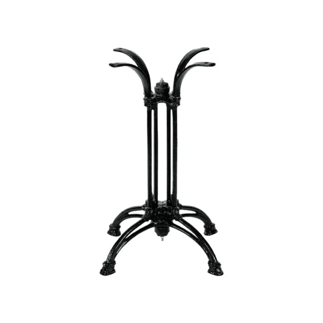 Βάση τραπεζιού "ΤΕΤΡΑΝΥΧΟ" μαντεμένια σε μαύρο χρώμα 56x56x71