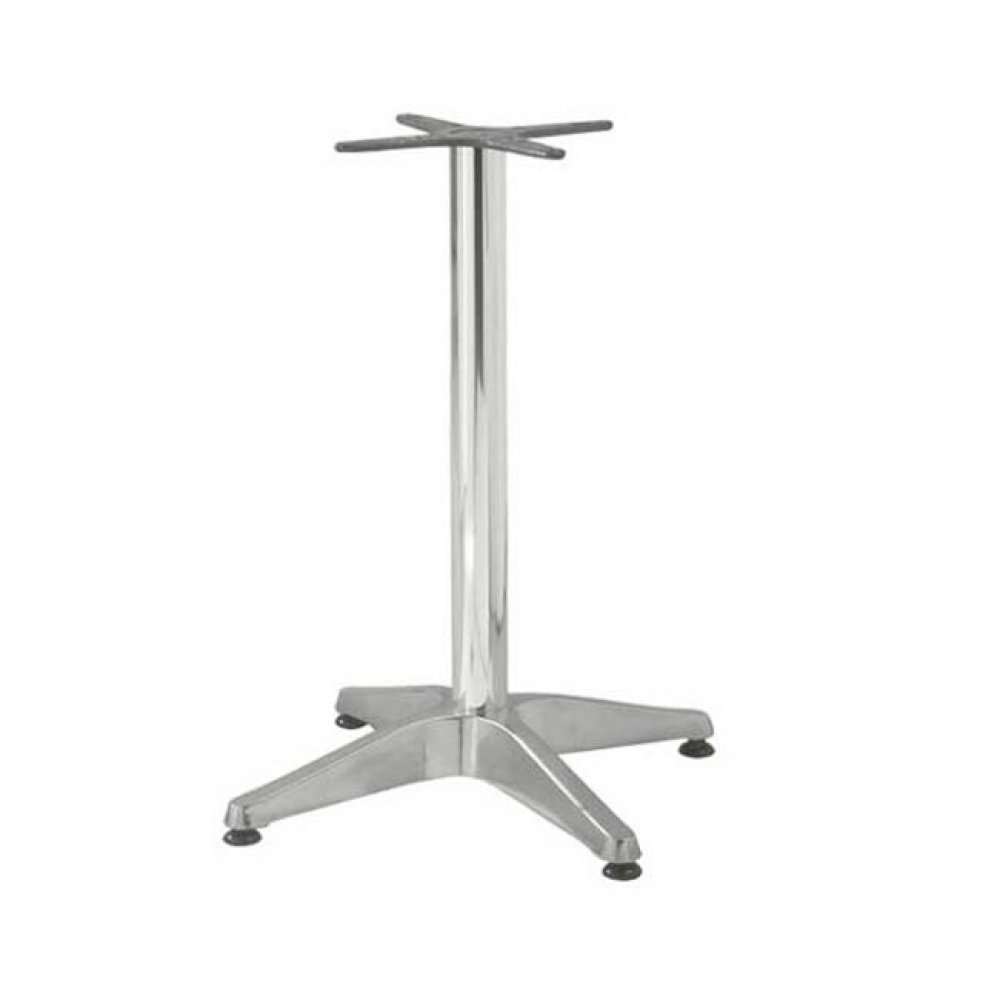 Βάση τραπεζιού "PALMA" (4-νυχο) αλουμινίου σε ασημί χρώμα 58x58x69