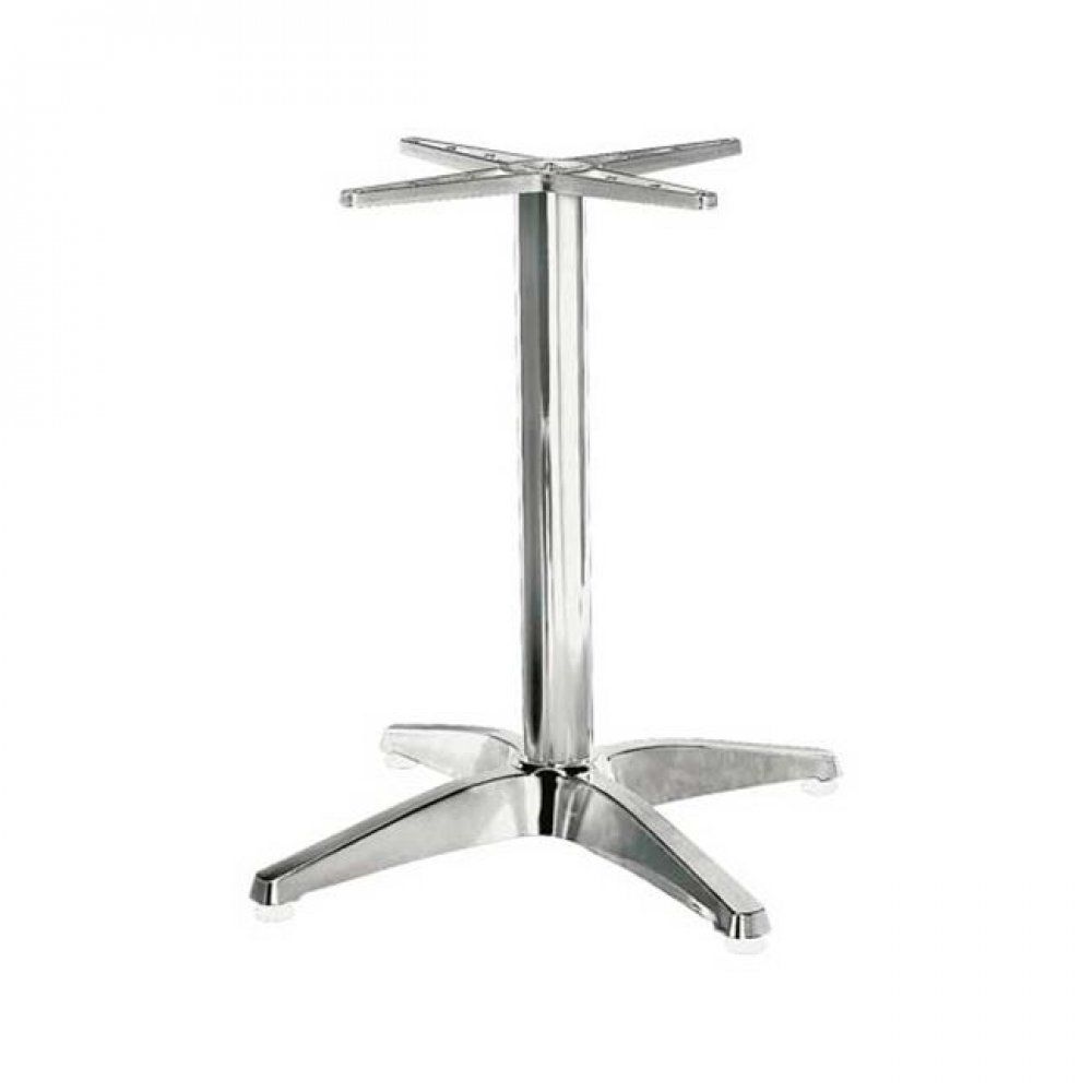 Βάση τραπεζιού "FACTORY" αλουμινίου σε ασημί χρώμα 66x66x69