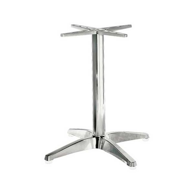 Βάση τραπεζιού "FACTORY" αλουμινίου σε ασημί χρώμα 66x66x69