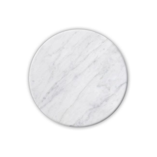 Επιφάνεια μαρμάρινη στρογγυλή σε λευκό Φ60