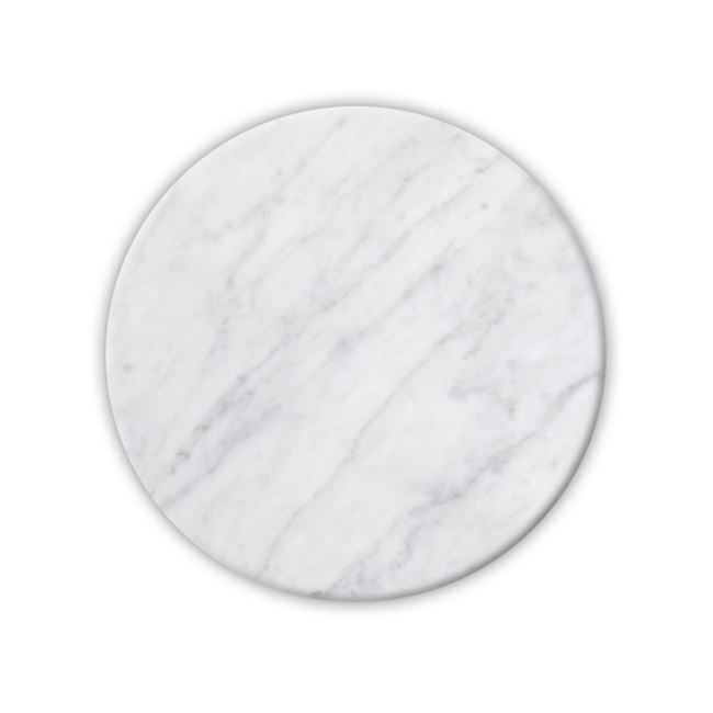 Επιφάνεια μαρμάρινη στρογγυλή σε λευκό Φ70