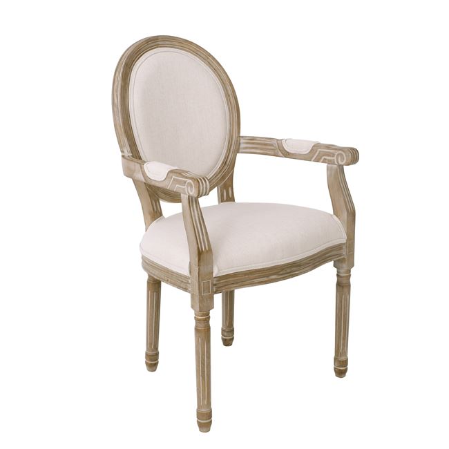 Πολυθρόνα decape "JAMESON" ξύλινη-υφασμάτινη 49x58x95cm