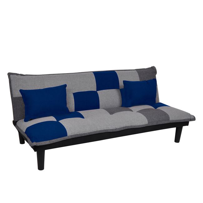 Καναπές-κρεβάτι "FENDER" διθέσιος από ύφασμα patchwork 168x76x70