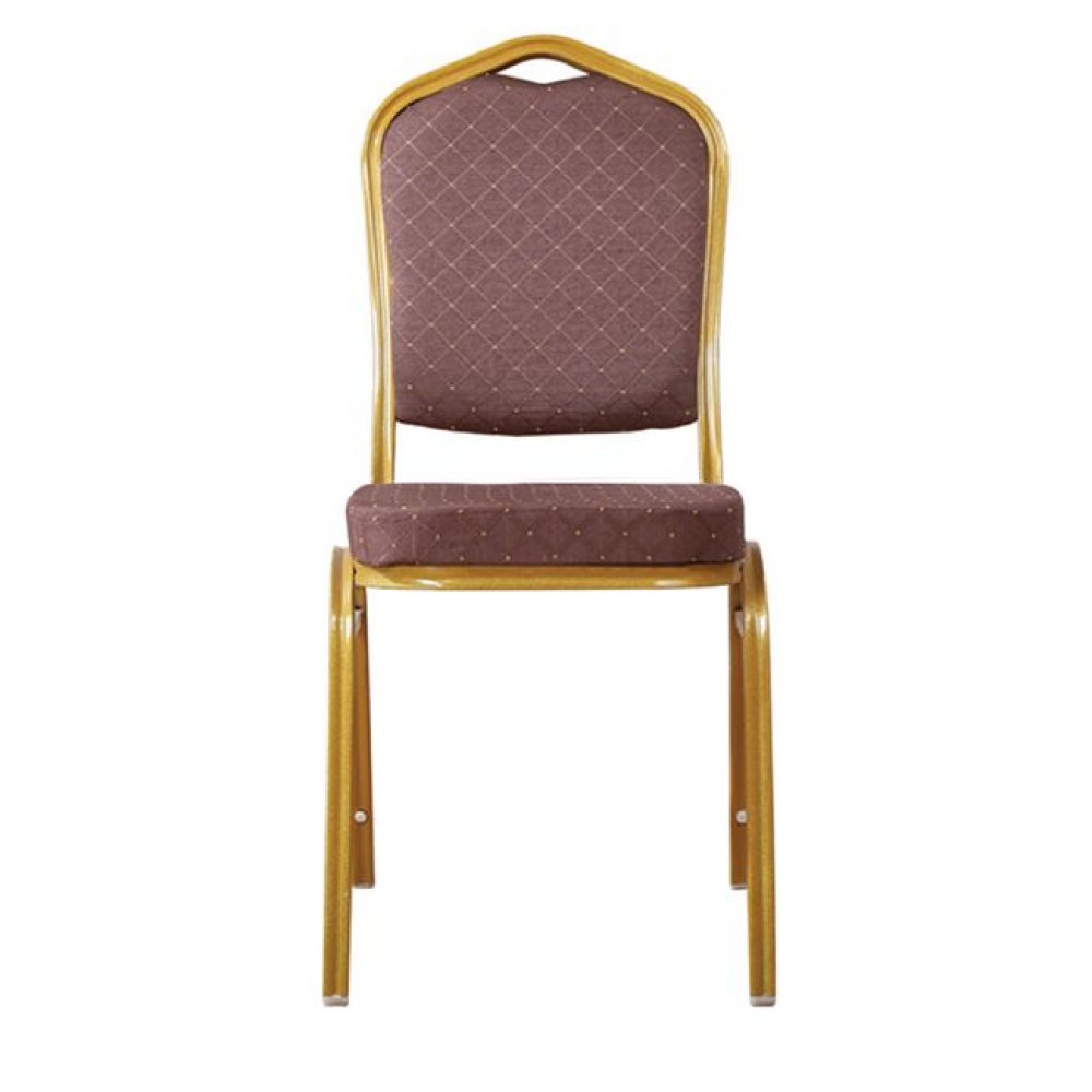 Καρέκλα "HILTON" μεταλλική-υφασμάτινη σε καφέ χρώμα 45x62x94