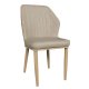 Καρέκλα "DELUX" μεταλλική σε μπεζ χρώμα 49x51x89