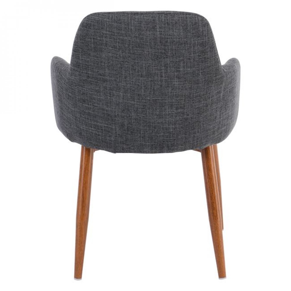 Πολυθρόνα "SOUL" υφασμάτινη σε γκρι-καρυδί χρώμα 57x55x78