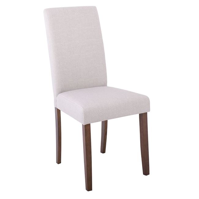 Καρέκλα τραπεζαρίας "OPTIMAL" υφασμάτινη σε μπεζ/καρυδί χρώμα 43x55x96