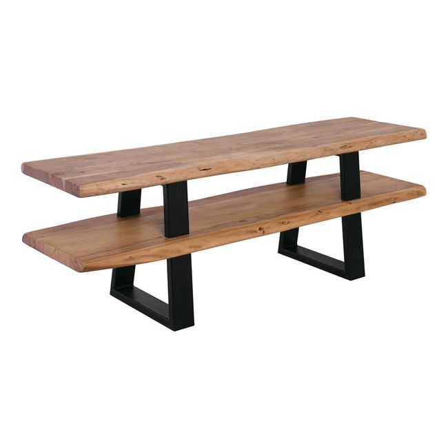 Έπιπλο tv "LIZARD" μεταλλικό-ξύλινο σε μαύρο-φυσικό χρώμα 145x40x50