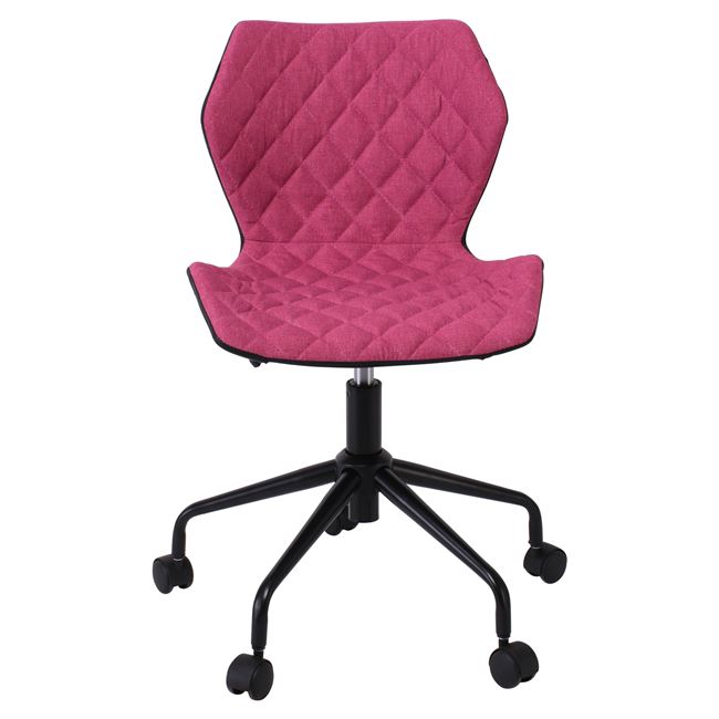 Καρέκλα γραφείου "DAVID" υφασμάτινη σε ροδί-μαύρο χρώμα 48x50x78/88