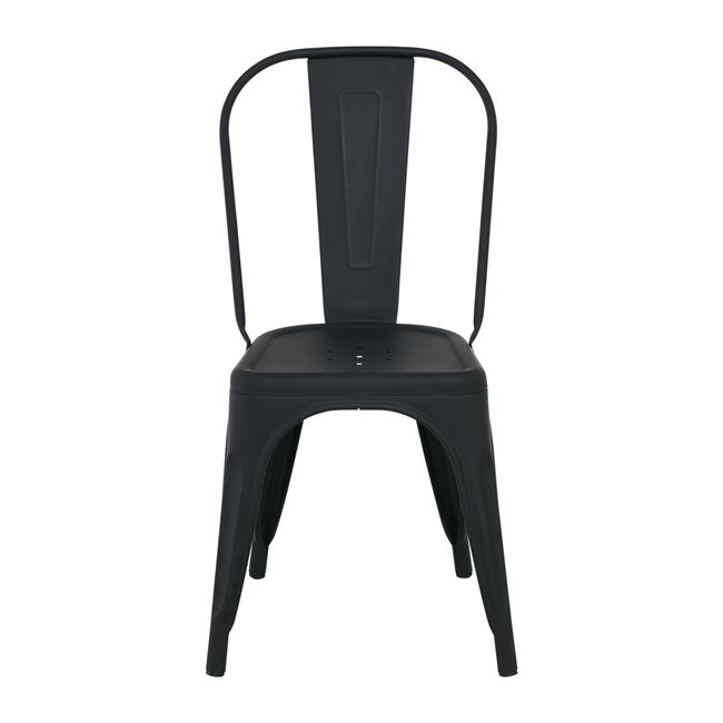 Καρέκλα "RELIX" μεταλλική σε χρώμα μαύρο ματ 45x49x85