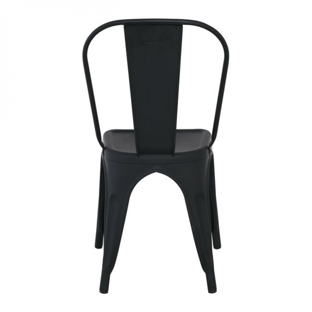 Καρέκλα "RELIX" μεταλλική σε χρώμα μαύρο ματ 45x49x85
