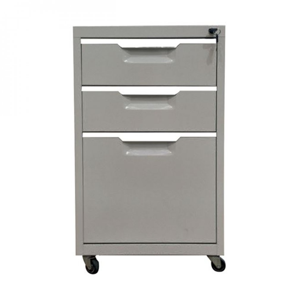 Συρταριέρα γραφείου μεταλλική σε χρώμα γκρι 40x50x67