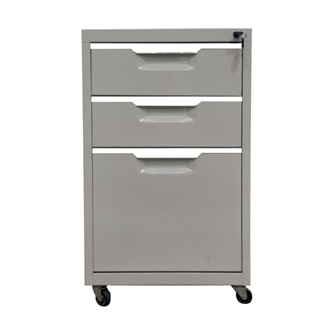 Συρταριέρα γραφείου μεταλλική σε χρώμα γκρι 40x50x67