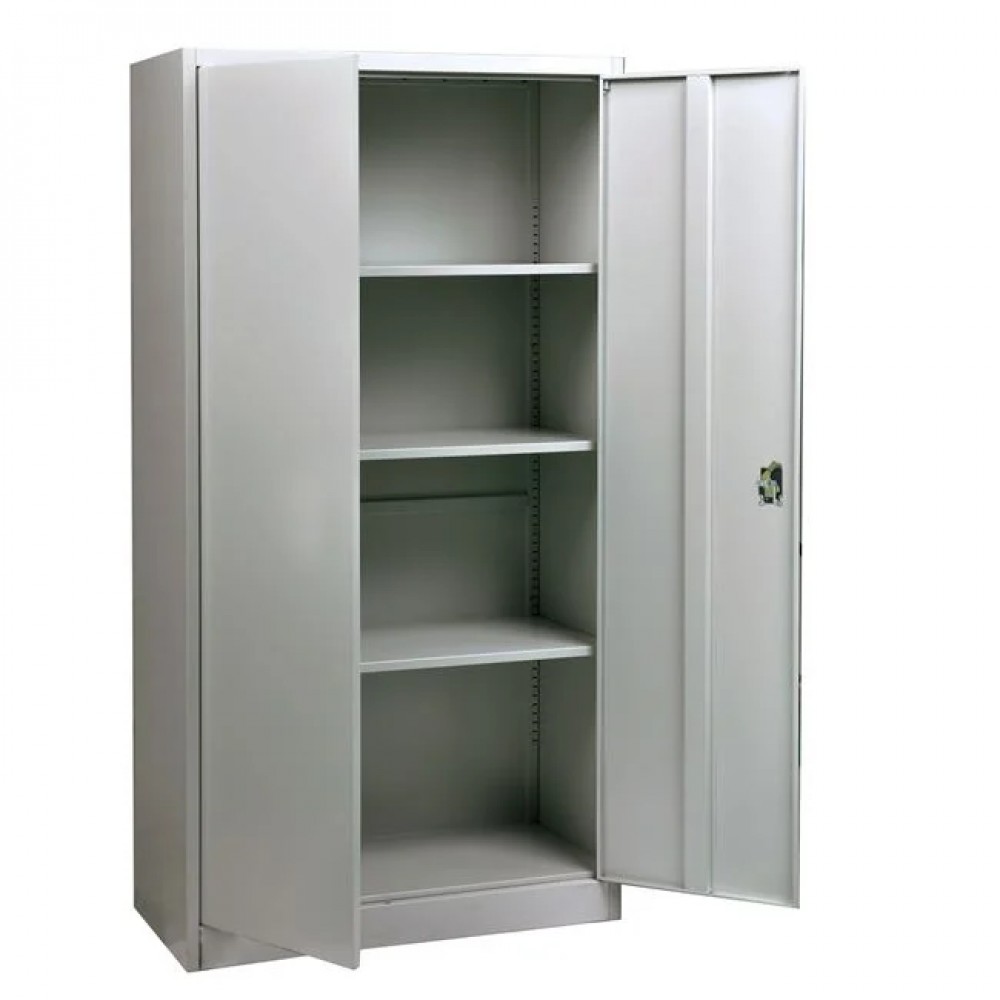 Ντουλάπα μεταλλική με 4 ράφια σε χρώμα γκρι 90x40x185