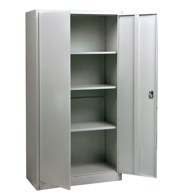 Ντουλάπα μεταλλική με 4 ράφια σε χρώμα γκρι 90x40x185