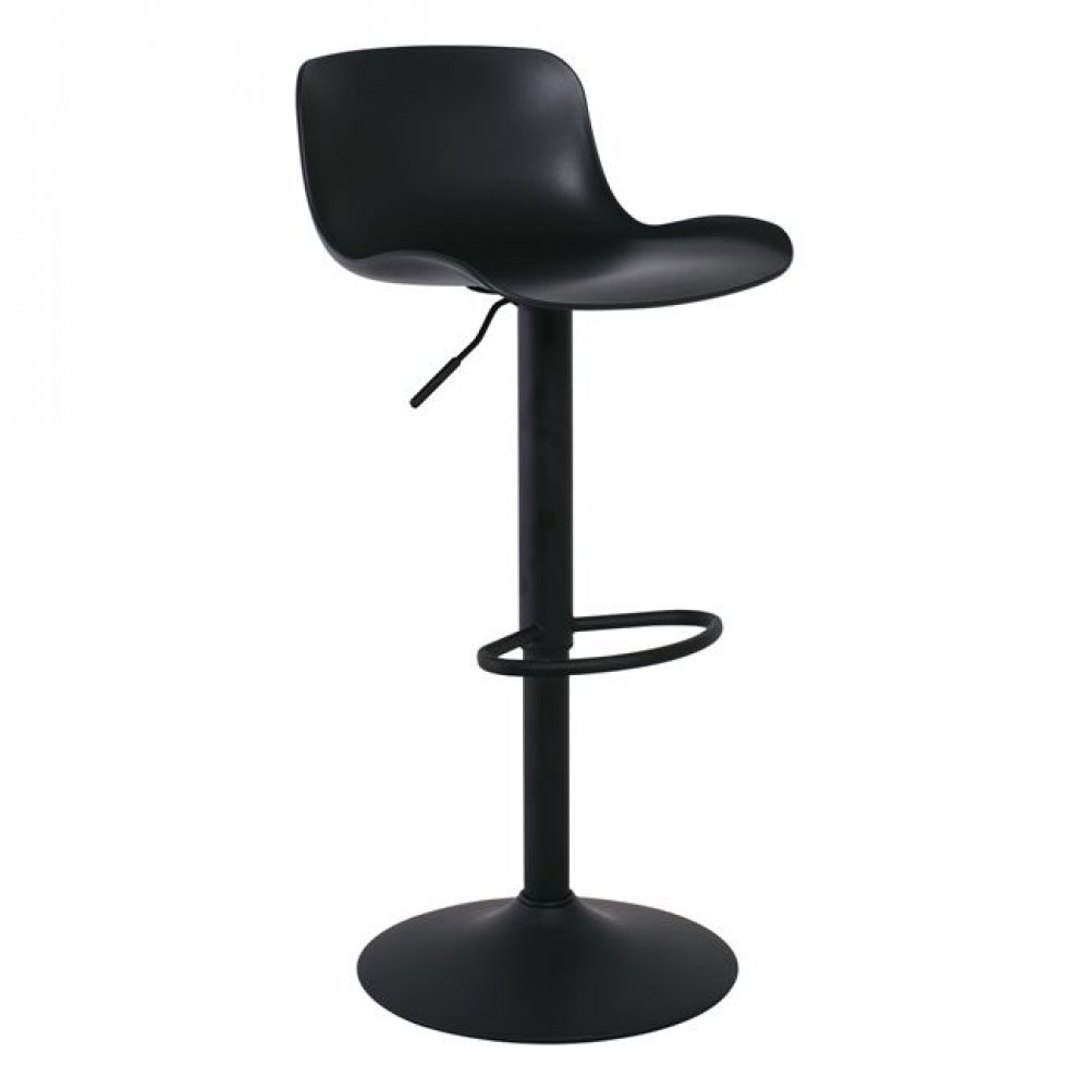 Σκαμπό μπαρ "MOSS" από μέταλλο/PP σε χρώμα μαύρο 44x45x102