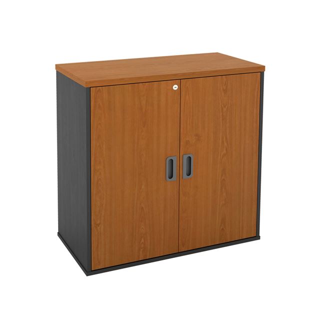 Ντουλάπι χαμηλό σε χρώμα σκούρο γκρι και κερασί 80x40x82