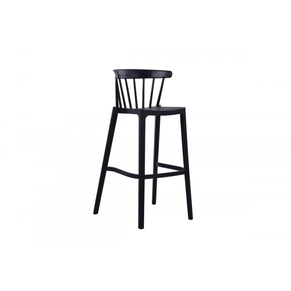 Σκαμπό μπαρ "WEST" από PP σε χρώμα μαύρο 54x51x103