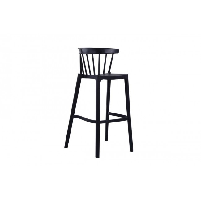 Σκαμπό μπαρ "WEST" από PP σε χρώμα μαύρο 54x51x103