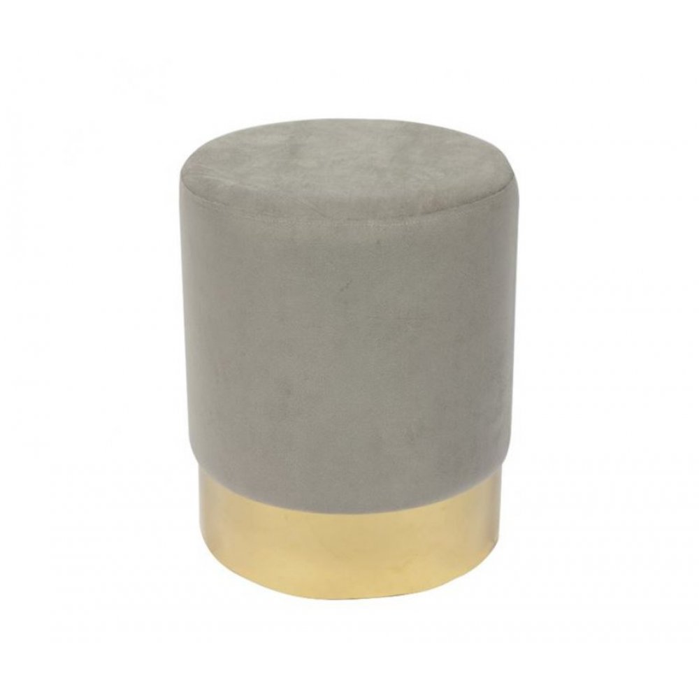 Σκαμπό βοηθητικό "SOL" από ύφασμα σε χρώμα γκρι Φ37x44