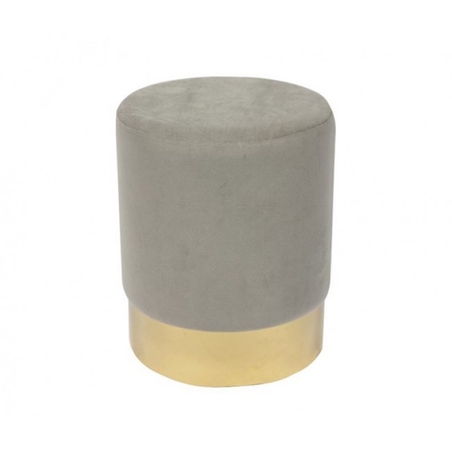 Σκαμπό βοηθητικό "SOL" από ύφασμα σε χρώμα γκρι Φ37x44