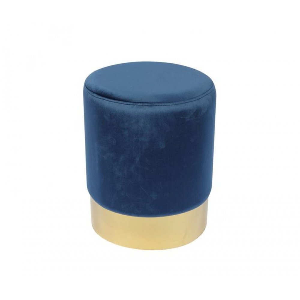 Σκαμπό βοηθητικό "SOL" από ύφασμα σε χρώμα μπλε Φ37x44