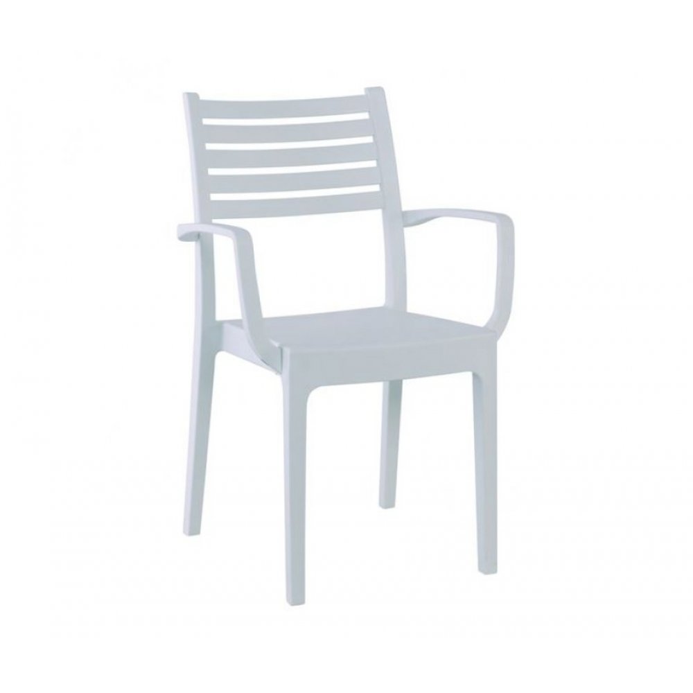Πολυθρόνα "OLIMPIA" από PP σε χρώμα λευκό 54x52x86