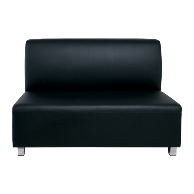Καναπές "BANDY" διθέσιος από pu σε μαύρο χρώμα 130x71x88
