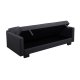 Καναπές-κρεβάτι "KELSO" με αποθηκευτικό χώρο υφασμάτινος σε μαύρο χρώμα 197x81x80