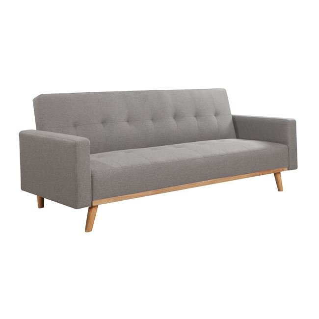 Καναπές-κρεβάτι "CARLOS" τριθέσιος σε χρώμα ανοιχτό γκρι 200x94x83