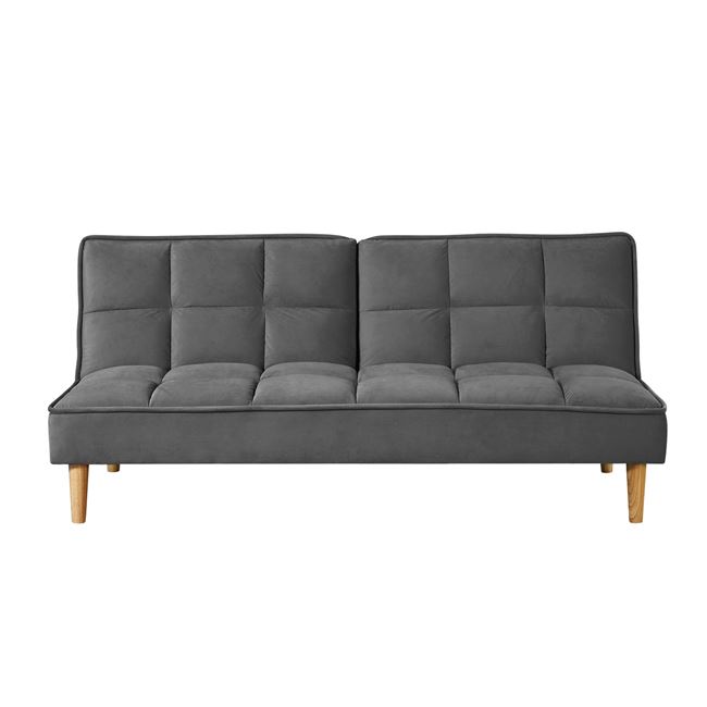 Καναπές-κρεβάτι "NORTE" τριθέσιος υφασμάτινος σε χρώμα γκρι 182x81x81