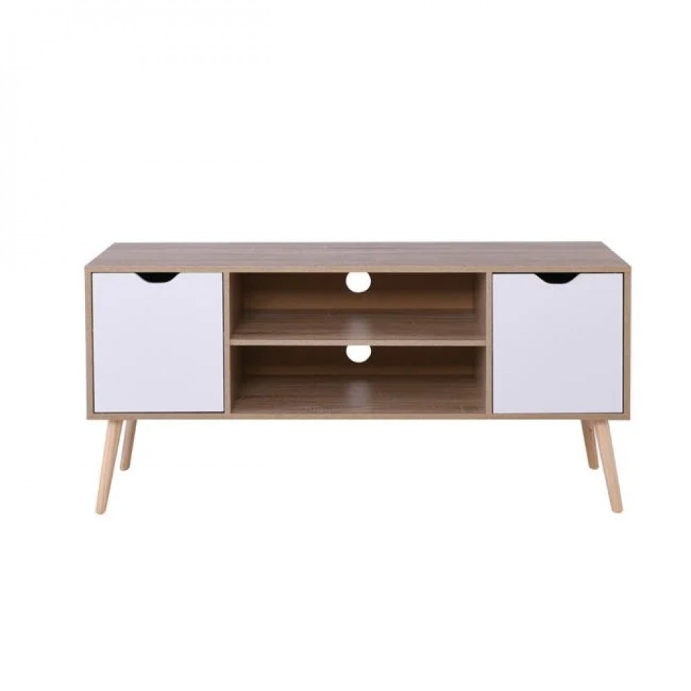 Έπιπλο τηλεόρασης "ALINA" σε χρώμα σονόμα-λευκό 120x38x58