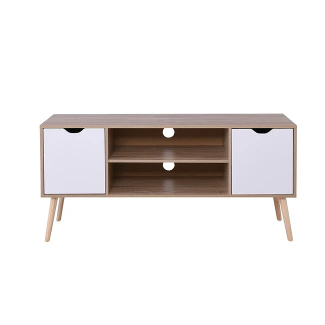 Έπιπλο τηλεόρασης "ALINA" σε χρώμα σονόμα-λευκό 120x38x58